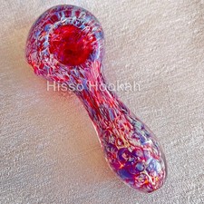 4'' Gorgeous Tobacco Pipe Collectible Glass Smoking Pipe Bowl Handmade Pipes Box picture