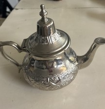 Moroccan Tea Pot 8”by 8-1/2”Stainless Steel  picture