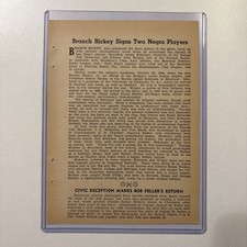 1946 Original Jackie Robinson Signing Article Branch Rickey Vintage KC Monarchs picture