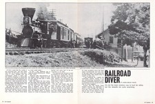 Oregon City OR Depot O&C Railroad Wood Burning Steam Locomotive 1978 Mag Image picture