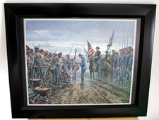 Lg Size Framed Civil War Print, Mort Kunstler SALUTE OF HONOR Appomattox Court H picture