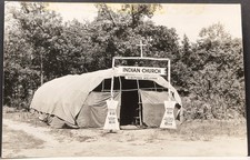 RPPC ~ canvas-covered tent labeled 