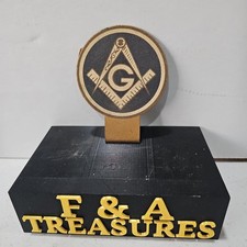 Vintage Collectible Freemason License Plate Topper  picture