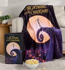 The Nightmare Before Christmas VHS Boxed Silk Touch Throw Blanket 50
