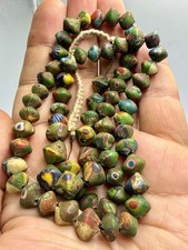 Ancient Old Roman Mosaic Glass Wonderful Rare Unique Beds Necklace picture