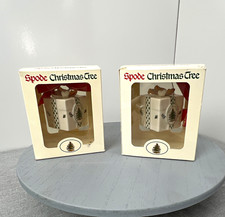 Lot of 2 Spode Christmas Tree Gift Box Porcelain Ornaments Open Box New Inside picture