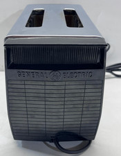General Electric Toaster Vintage Chrome Black 25T102S TESTED WORKS picture