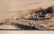 RPPC Keokuk Iowa Power Dam Plant Railroad Train Depot Photo Vtg Postcard B23 picture