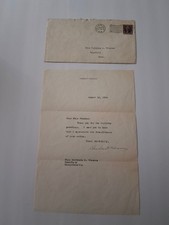 Herbert Hoover Auto Signed Letter TLS 1934 w/ envelope. picture