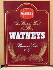 Watneys The British Word for Beer Heavy Porcelain Sign Since 1847 - 17 x 12 picture