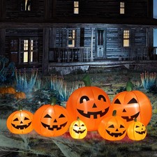 7FT Long Halloween Inflatable Pumpkin Decorations Halloween Inflatable Decor picture