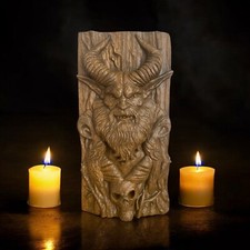 Krampus Wooden Statue Krampus Sculpture Mythical Creature Figurine Unique Dark picture