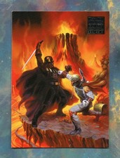 2009 Topps Star Wars Galaxy Series 4 BASE #97 DARTH VADER AT WAR WITH BOBA FETT picture
