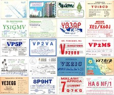 DX Mix QSL ~50 Vintage Ham Radio Cards Lot N03 picture