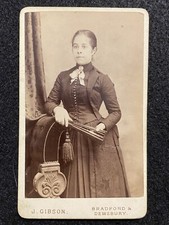 Bradford England UK Identified Pretty Woman Dewsbury Antique CDV Photo picture