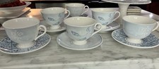 Lenox Swedish Lodge Collection 6 Footed Teacups And Saucers picture