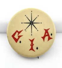 1950s G.I.A. Gemological Institute Pinback Button – Vintage Midcentury Collectib picture