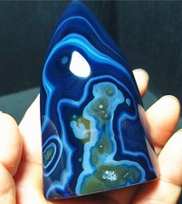 Rare 161.6G Beautiful Polished Banded Stone  Water Droplet Healing  A3027 picture