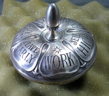 Rare Vintage Gorham Sterling Silver Spinning Top Stock Market Decision Maker picture