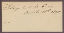 Prince Philippe, Count of Paris (1838-1894) autograph cut | 