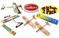 Guillow Balsa Wood Flying Toy Airplanes, 2 Twin Packs, 4 Planes Total SMU-32-52 picture