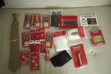USMC Marine Corps Dress Blues Accessories Lot Medals Ribbons EGA Buckle Gloves picture