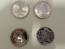 Disney Parks Typhoon Lagoon Medallions Set Of 4 Goofy Olaf Crush N Gusher 6 picture