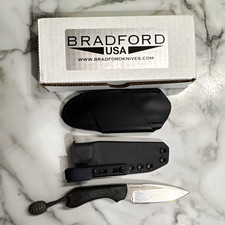 Bradford Guardian 3 Fixed Blade Knife N690 Drop Point Plain Carbon Fiber Sheath picture