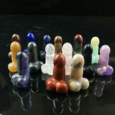 wholesale  carved Natural quartz male penis Crystal massager wand healing 100pc picture
