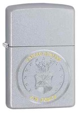 Zippo U.S. Air Force Pocket Emblem Satin Chrome 49147 picture