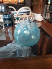 VTG Mt St Helen's Ash Art Glass Oil Lamp Iridescent Beautiful And Original 1986 picture