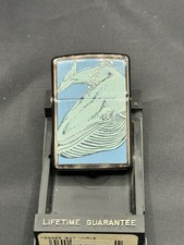 Rare Vintage Zippo – Barrett Smythe Humpback Whale – HP Chrome – VIII (1992) picture