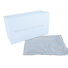Manolo Blahnik White and Gray Designer Shoe Box 11.5