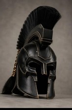 Agamemnon Warrior Helmet Replica, Handmade Steel, Greek LARP Costume Armor picture
