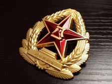 Genuine Chinese ARMY PLA tpye 07 enamelled metal hat badge pin picture