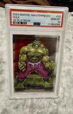 2024 Upper Deck Marvel Masterpieces 92 Platinum HULK - PSA 10 POP 1 🔥🔥 picture