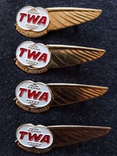TWA - lot of 4 vintage pins from 1960's picture
