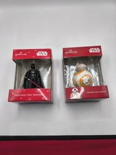 Set Of Two, Hallmark Star Wara Christmas Tree Ornaments Brand New picture