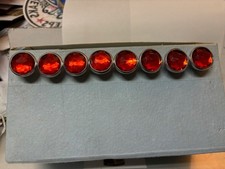 HOT ROD Red REFLECTORS LOT OF 8 Schwinn Harley J.C Higgins LICENSE PLATE BOLTS picture