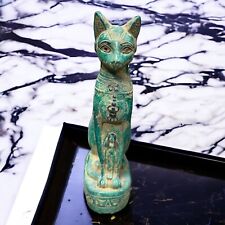 Antique Rare Ancient Egyptian Bastet Cat Pharaonic Statue Unique Egyptian BC picture
