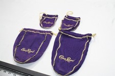 crown royale bags lot 2x 4in 2x 8in picture
