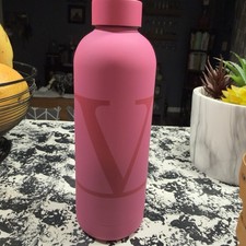Valentino Beauty Pink V Logo Insulated Water Bottle New in Box picture