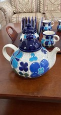 BRAND NEW Vintage MCM Eduardo Vega Ecuador Artesa Ecuador Floral Pottery tea Set picture