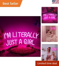 I'M Literally Just A Girl Neon Sign Pink Led Sign Led Neon Light for Wall Dec... picture