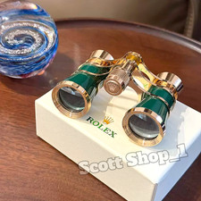 ROLEX Green Gold Opera Glasses Binoculars AD VIP Gift Rare Collectible picture