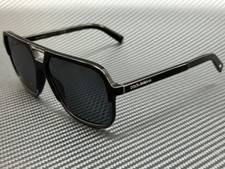 DOLCE & GABBANA DG4354 193481 Black Square Men's 61 mm Polarized Sunglasses picture