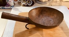 Antique Early Primitive Civil War Era 1800s Copper Cooking Pot Ladle Handmade picture