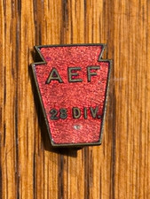 Original WW1 US Army 28th Division Pin picture