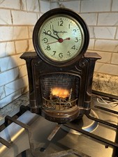 Vintage Working 1960s Master Crafters Clock 272 Fireplace Novelty Bakelite Works picture