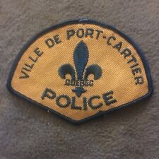 😎 Vintage Rare Ville De Port-Cartier Police Shoulder Embroidered Sew-On Patch picture